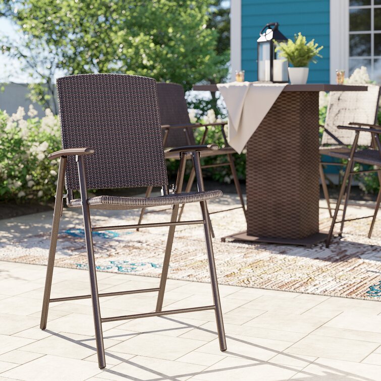 Bar height deals folding patio chairs